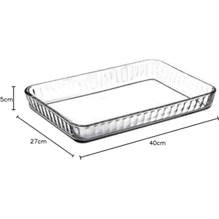 Borcam Rechteckige Auflaufform aus Glas Servierform Pasabahce Kare Tepsi 59204 – Bild 4