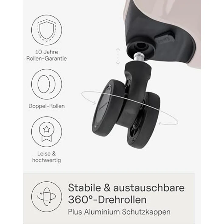 Kapten & Son Heathrow Essential Check-In Koffer Muted Clay, Hartschalenkoffer 82 L mit 360°-Drehrollen und TSA-Gepäckschloss – Bild 4