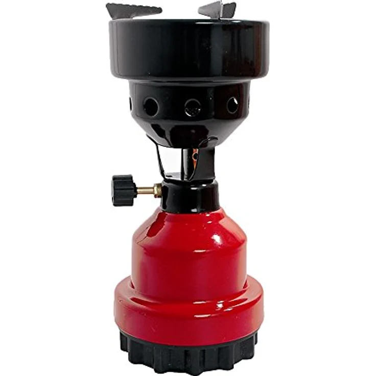 Mianova Campingkocher Camping Kocher Shisha Kohleanzünder Notfallkocher Grill Anzünder Gaskocher Gaskartuschen mit 4 Kartuschen Gasflaschen Kohle Rot – Bild 2