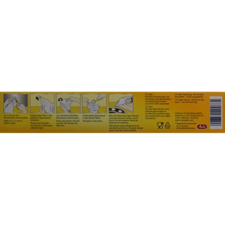 Toppits Spritzbeutel mit 3 Deko-Tüllen Weiß, 10 Stück – Bild 3