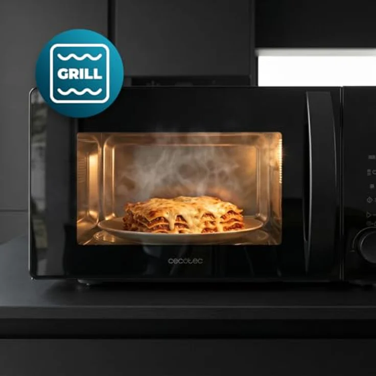 Cecotec Proclean 5105, Solo-Mikrowelle mit 20 l und 700 W, schwarz, mit mechanischem Timer und Grillfunktion – Bild 3