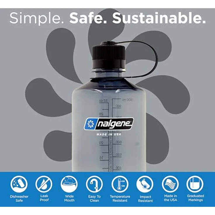 Nalgene Trinkflasche 'EH Sustain', 1 L grau – Bild 4