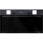 GLOBALO Dunstabzugshaube, Einbauhaube für Küche, Flachlüfter, mit Beleuchtung, Einbaubreite 60 cm, 3 Leistungsstufen, Gehärtetes Glas und Lackierter Stahl, Spedtero 60.2 Black, Schwarz, 45 dB, 570m3/h