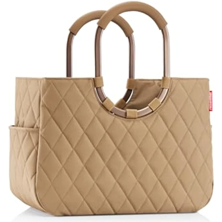 REISENTHEL® Shopper loopshopper l rhombus ginger - Stilvolle Tasche mit Rautenmuster und metallischen Griffen – Bild 2