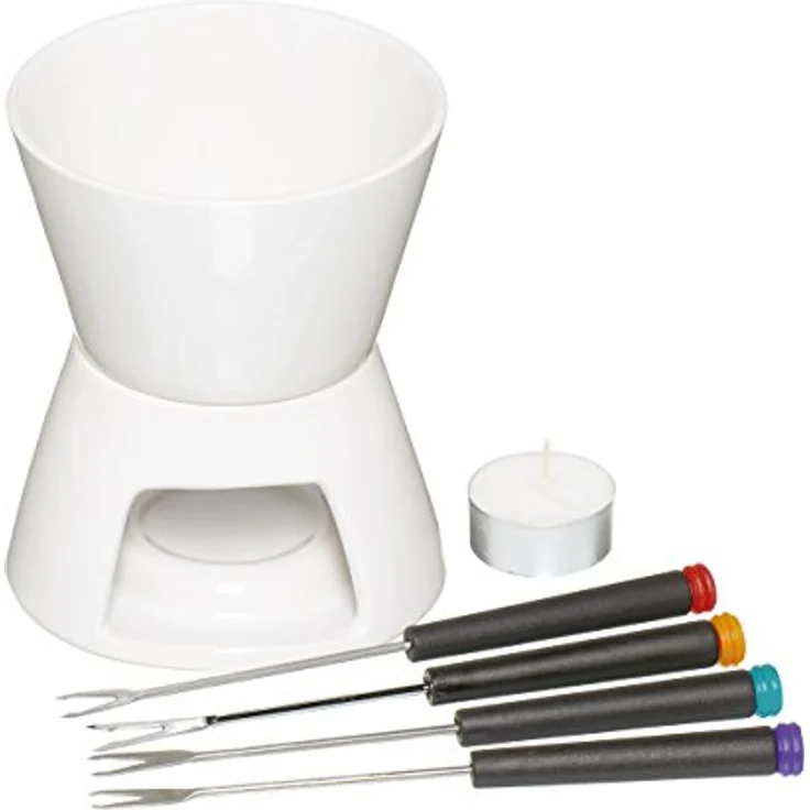 Kitchen Craft Schokolatenfondue-Set mit 4 Gabeln – Bild 2