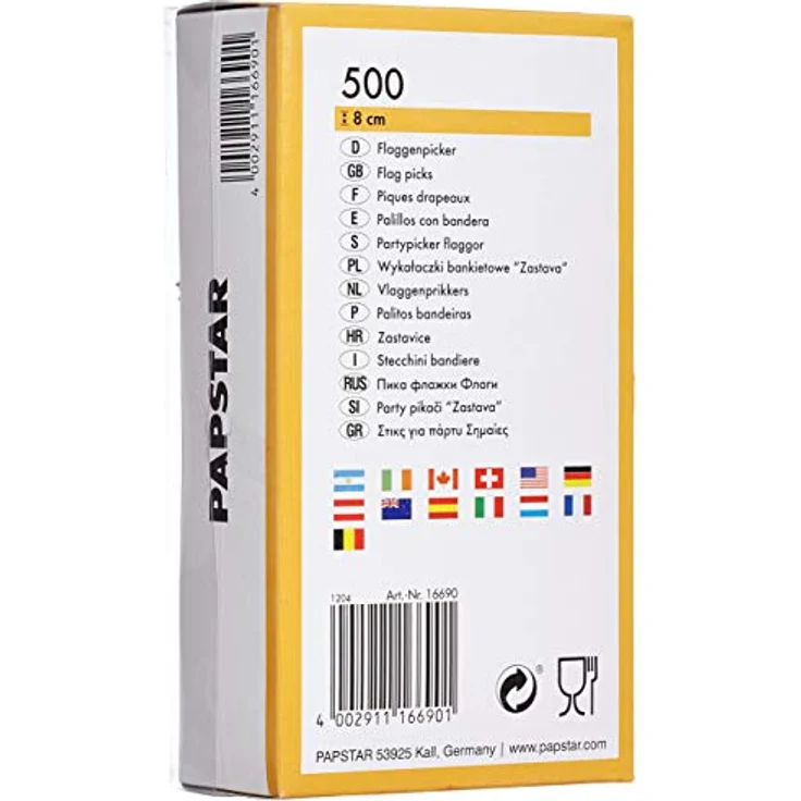500 Deko-Picker 8 cm ''Nationen'' – Bild 4
