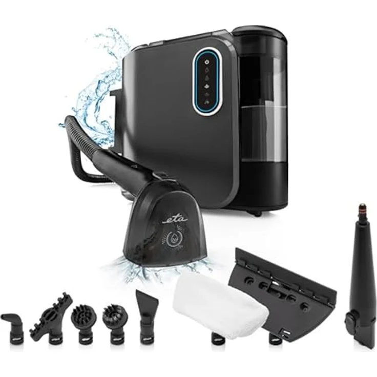 ETA Waschsauger Steam Clean I 13kPa I Multifunktions-Dampfreiniger I Teppichreiniger I Polsterreiniger I Fleckenreiniger für Teppich, Sofa, Polster, Treppen, Auto I 4 Reinigungsmodi I LED Display - ETA Dampfreiniger mit 13kPa Saugkraft, Multifunktionen und LED Display – Bild 1