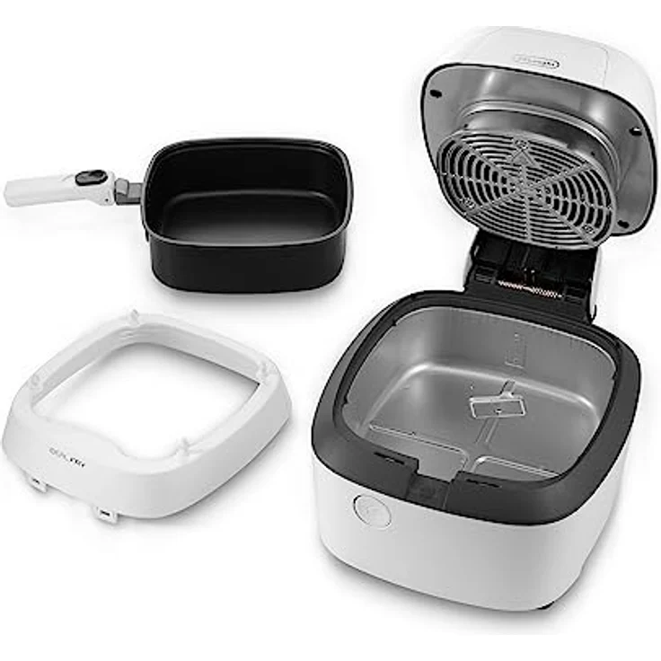 De'Longhi IdealFry FH2101 Heißluft-Fritteuse 1400 W, 1 Kilogram, Kunststoff, Weiß – Bild 5