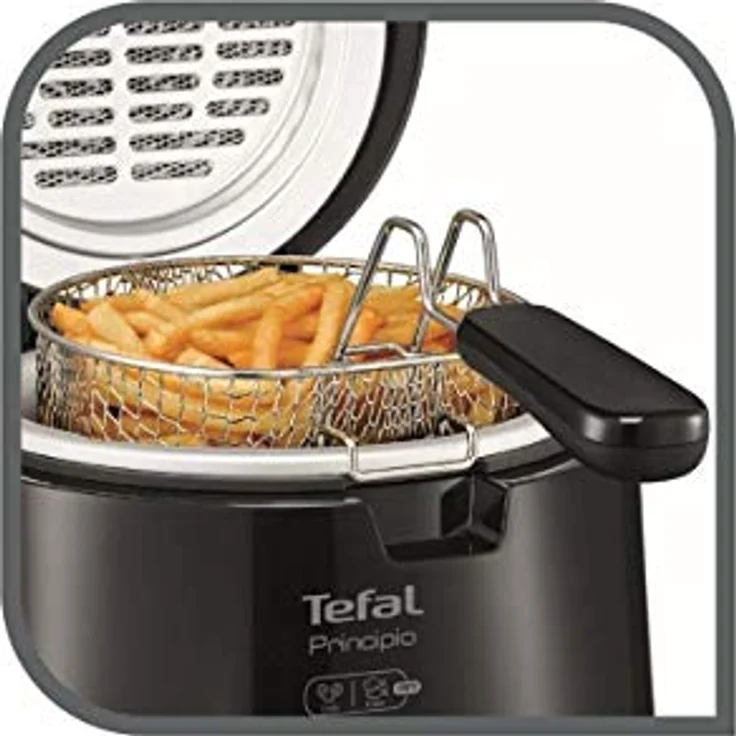 Tefal FF230831 Fritteuse, mit Öl, 1000 Watt, 1,2 Liter Fassungsvermögen, schwarz, Edelstahl – Bild 4