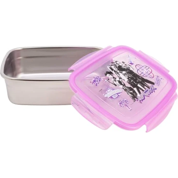 K-Pop Demon Hunters Lunchbox, Edelstahl Brotdose mit 1924 ml Fassungsvermögen für Schule und Freizeit, kompakte Maße 20 × 14,8 × 6,5 cm – Bild 4
