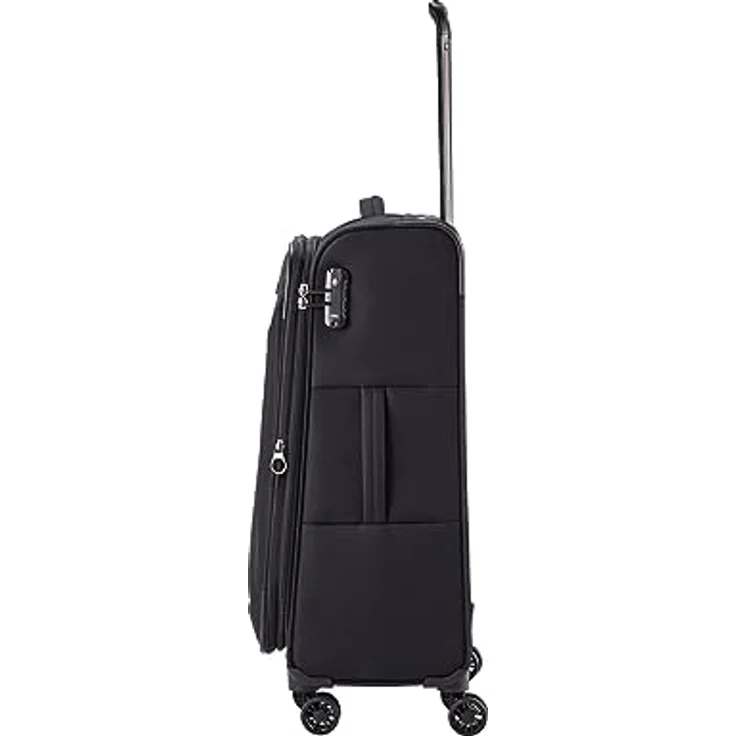 travelite 4-Rad Koffer Größe M Weichschale, Gepäck Serie CHIOS mit Dehnfalte + Kantenschutz, Trolley in zeitloser Optik, 67 cm, 60 - 66 Liter – Bild 3
