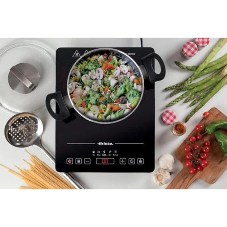 Ariete 1997 Tragbare Einzel-Induktionsplatte, 2000 W, 10 Leistungsstufen, Timer bis 4 Stunden, Schwarz – Bild 5