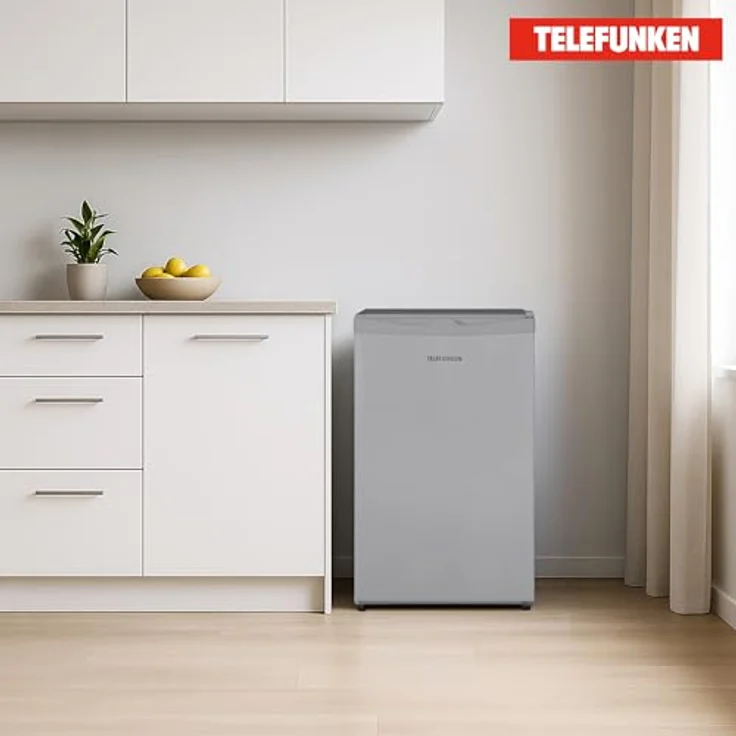 Telefunken Kühlschrank CF-33-101-S2, freistehend mit 89 Litern und 12 Litern Eiswürfelfach, silber – Bild 4