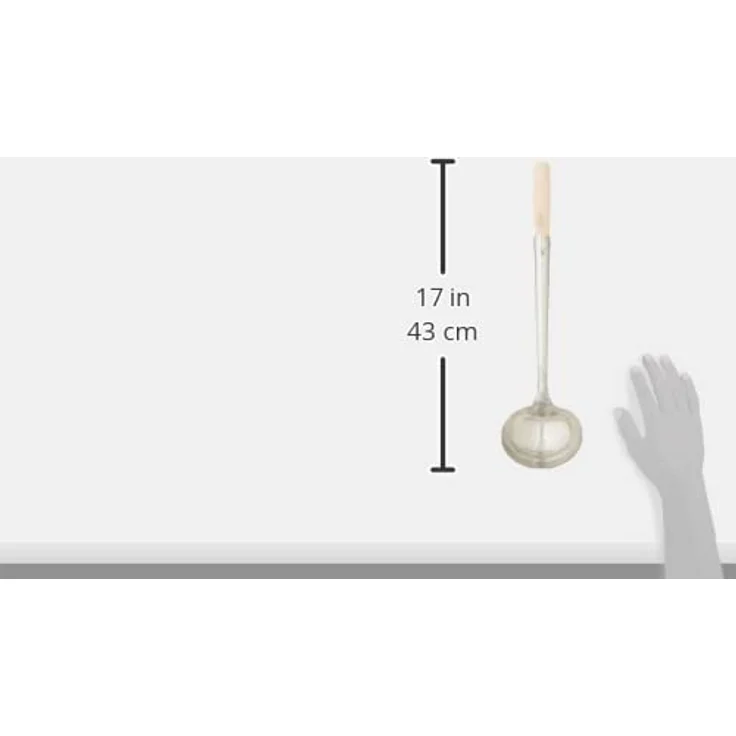 JADE TEMPLE Schöpfkelle für den Wok, stainless steel, Gesamtlänge 43 cm, 11 cm Durchmesser, mit Holzgriff, 1 x Schöpfkelle – Bild 3