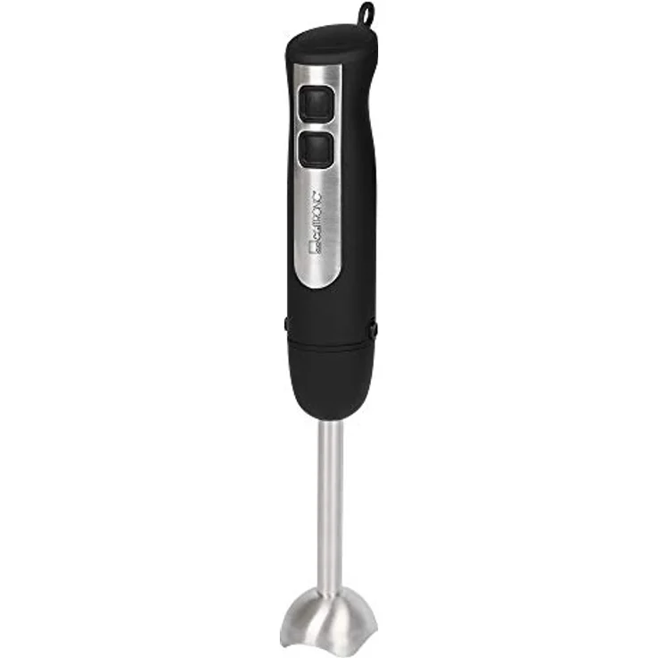 Clatronic SM 3739 Stabmixer mit ergonomisch geformtem Griff, kraftvoller 800 Watt-Motor, Abnehmbarer Edelstahlmixstab, Aufhängeöse, silber-schwarz – Bild 4