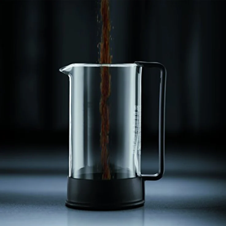 Bodum 1543-01 BRAZIL Kaffeebereiter (French Press System, Permanent Edelstahl-Filter, 0,35 liters) schwarz – Bild 2