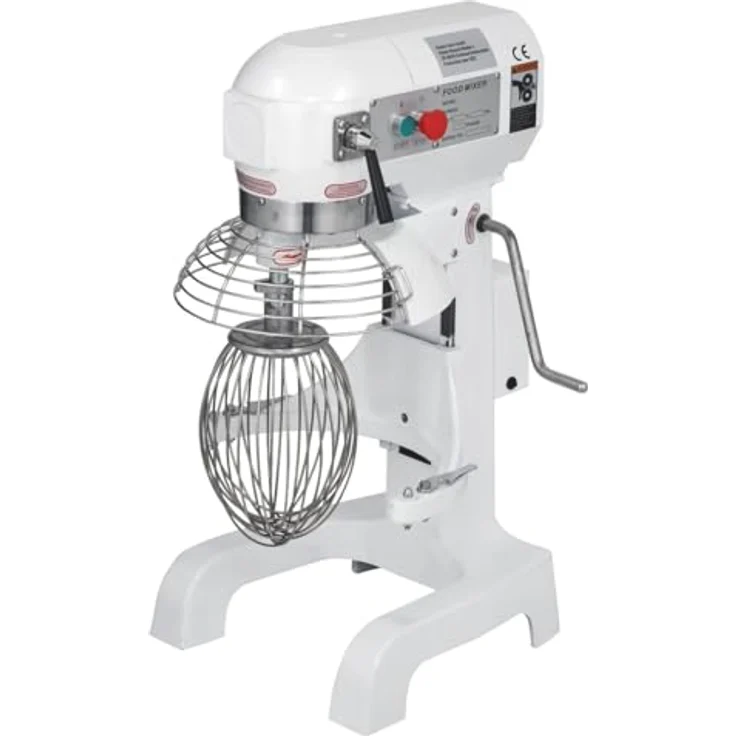 GastroHero Planetenrührwerk 30L, Teigknetmaschine mit 3 Geschwindigkeiten, Edelstahlkessel, inkl. Rührbesen und Knethaken – Bild 3