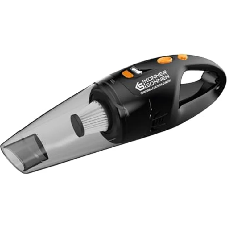 K&S Könner&Söhnen Auto-Handstaubsauger KS VC20, Saugleistung 8000 Pa, transparenter Staubbehälter, HEPA-Filtersystem, wechselbare Aufsätze, 3 m Kabel, LED-Lampe – Bild 1