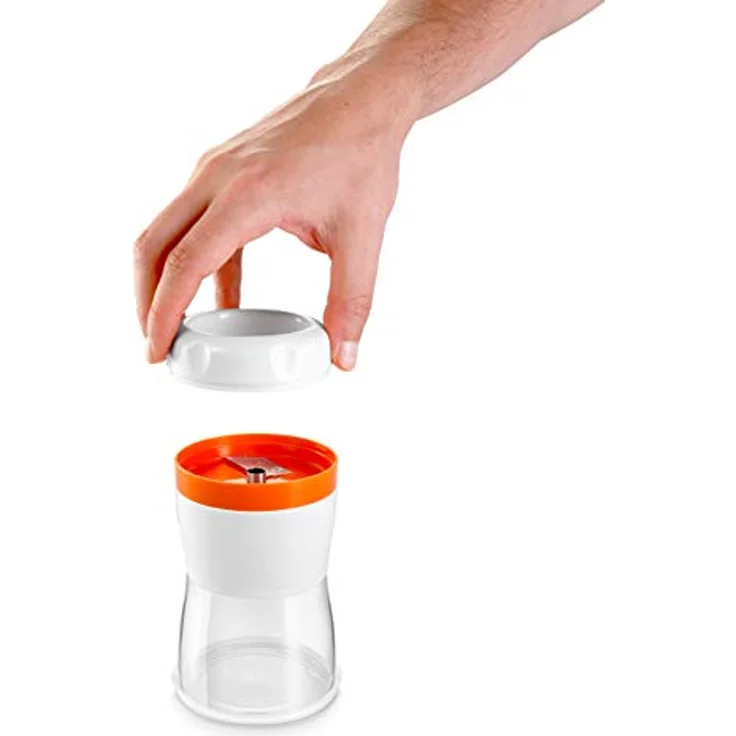 Tescoma Hand-Spiralschneider HANDY, Gemüsebereiter mit 3 Schneideaufsätzen und Sicherheitsfunktionen – Bild 3