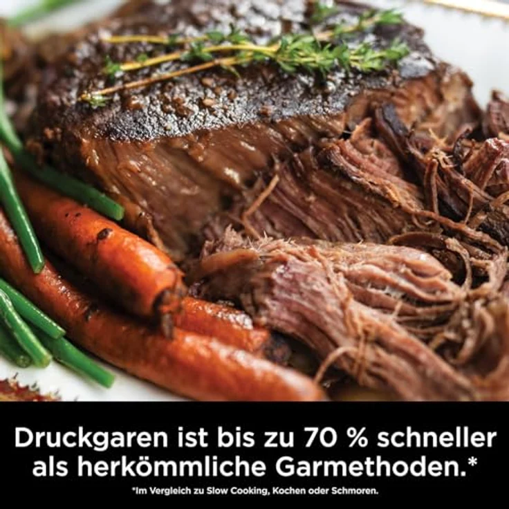 Ninja OL650EU Heißluftfritteuse, Frittieren ohne Fett, 1760 Watt, 7,5 Liter, 12 Garfunktionen, Smart Lid, edelstahl – Bild 4