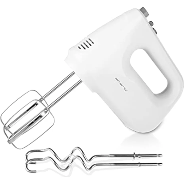 Emerio Handmixer EMERIO HM-124178, 250 W, 6 Geschwindigkeiten, Weiß, mit Auswurftaste und Edelstahlknethaken – Bild 5