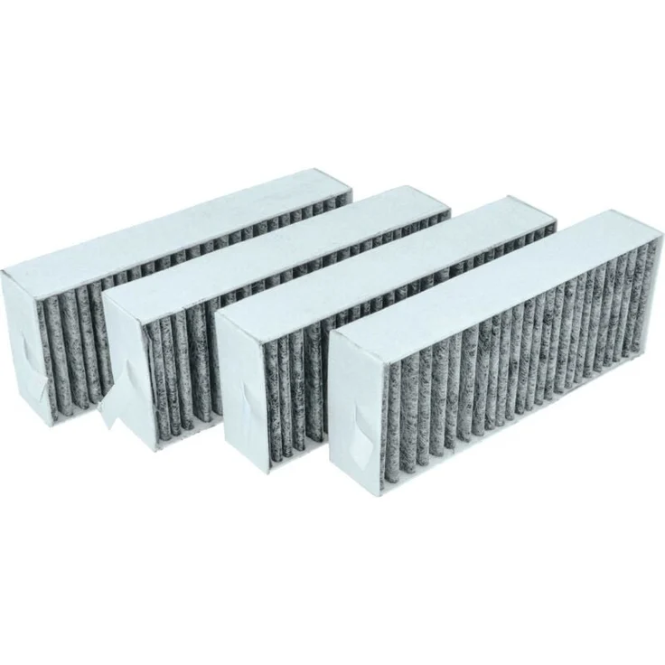 VHBW 4x Aktivkohlefilter für Bosch Dunstabzugshauben, kompatibel mit HEZ9VRCRO, HEZ9VRPDO, HEZ9VRUDO, PIE611B15E, PIE631B15E, PIE631FB1E - effektive Geruchsneutralisation und hygienische Luftfilterung