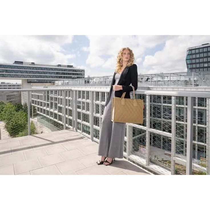 REISENTHEL® Shopper Daily Shopper - Moderner Shopper 42 cm, wasserabweisend, inkl. Innensteckfach (1-tlg), schwarz – Bild 4