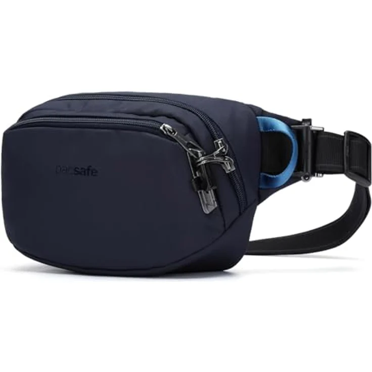 Pacsafe Vibe 100 Gürteltasche RFID, 27 cm, 100% Nylon, blau – Bild 4