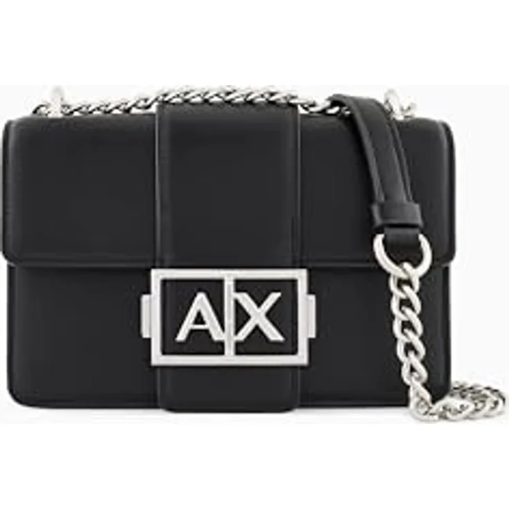 Armani Exchange Umhängetasche, 19 cm, schwarz, 100% Polyester