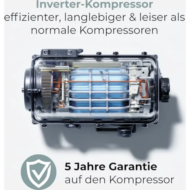 Bomann® SBS 7367, Side by Side Kühlschrank in dark inox, 439 Liter mit Inverter-Kompressor, Wasserspender, NoFrost und 5 Jahre Garantie – Bild 5