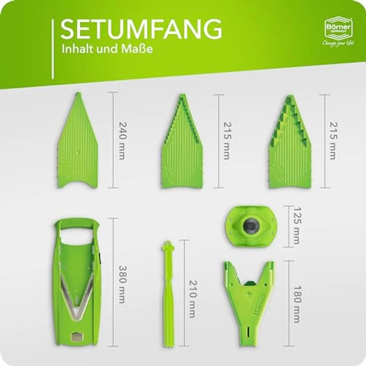 Börner V5 Plus Set Gemüsehobel Zwiebelschneider Gemüseschäler Kartoffelschneider Obstreibe Küchenhelfer Karottenschneider – Bild 7