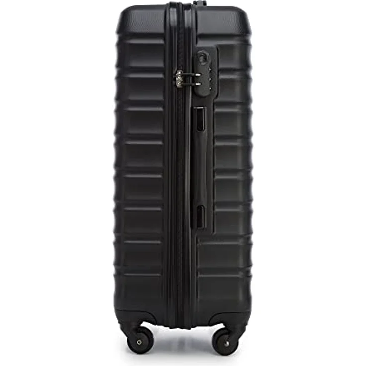 WITTCHEN Stabiler Koffer-Set 3tlg. Trolley Koffer Reisekoffer Schwarz ABS Hartschalen Kofferset Trolley 4 Rollen Kombinationsschloss – Bild 3
