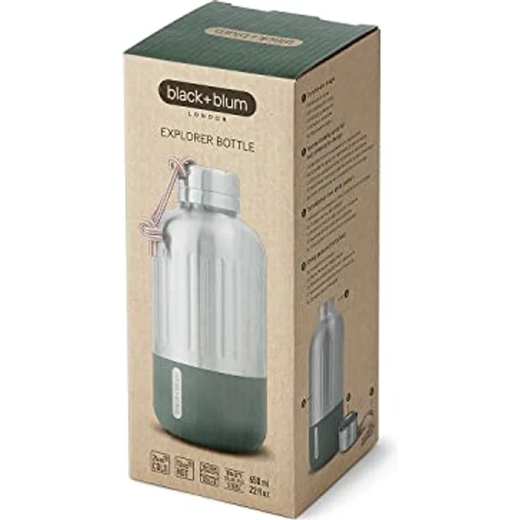 black+blum Explorer Isolierflasche, klein, olive, 650 ml – Bild 4
