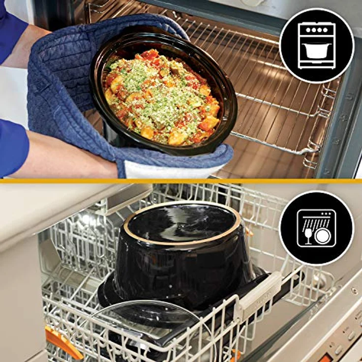 Crockpot CSC061X Crock-Pot Digitaler Schongarer mit 2,4 L Fassungsvermögen, 2.4 liters, schwarz – Bild 4
