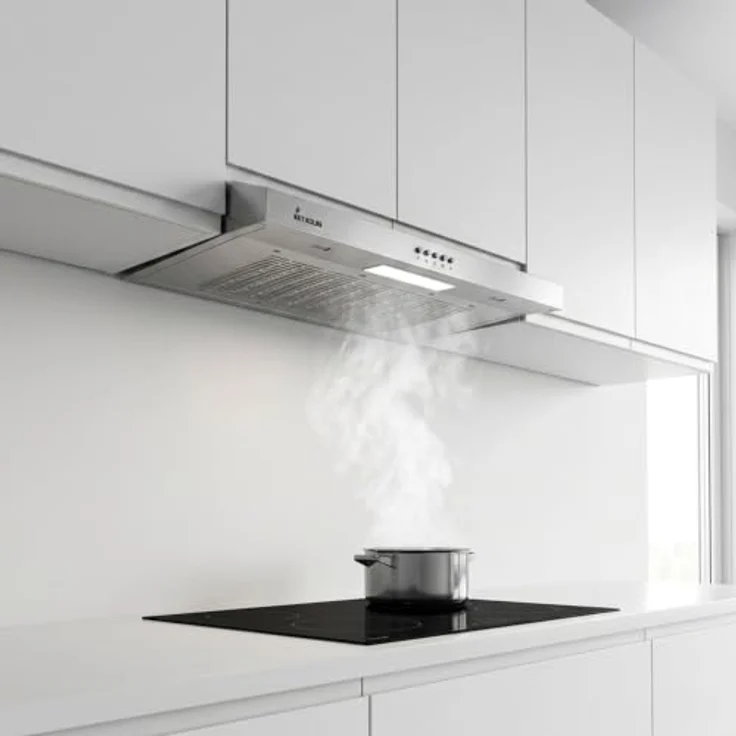 KKT KOLBE Unterbau-Dunstabzugshaube Flachschirmhaube UBH200ED, 60 cm Edelstahl silber, Abluft- und Umluftbetrieb, LED-Beleuchtung, 3 Leistungsstufen – Bild 9