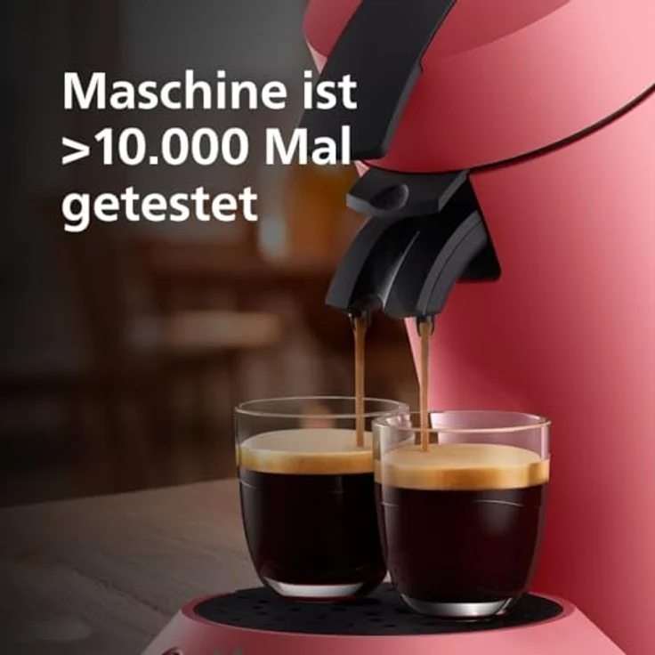 Philips Senseo Original Plus CSA210/35 Kaffeepadmaschine, Soft Red, Coffee Boost Technologie – Bild 4
