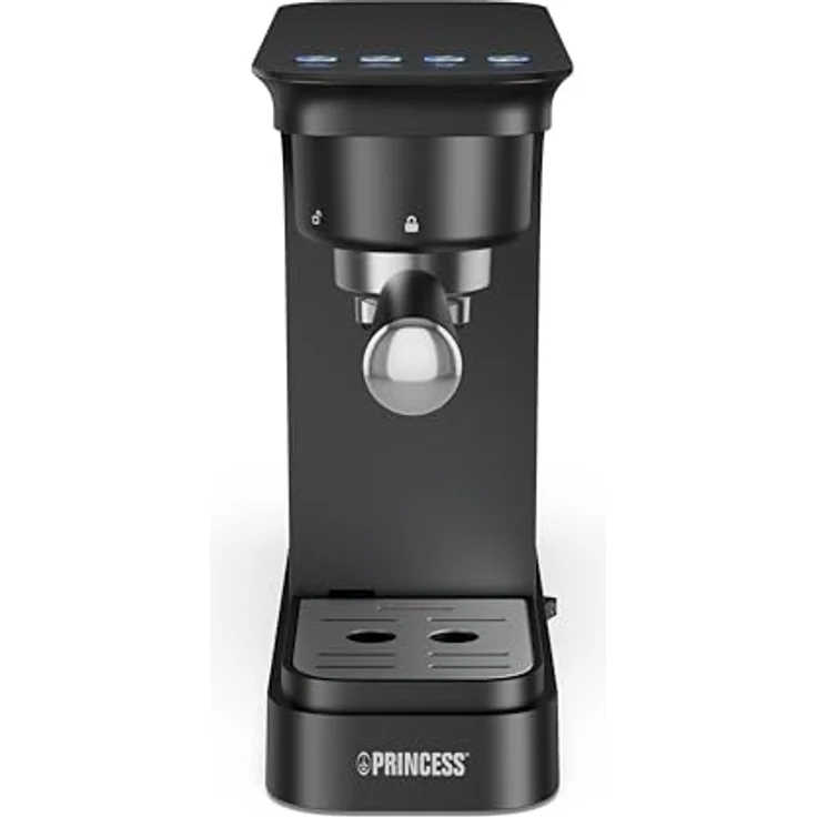 Princess 249422 Espressomaschine, 0,8 l, für gemahlenen Kaffee, 1400 W, schwarz – Bild 8