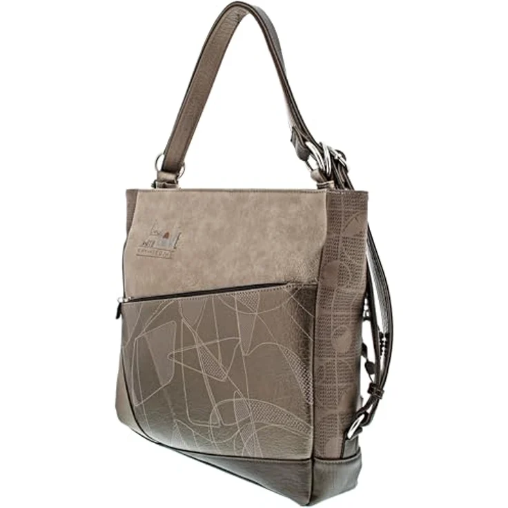 Anekke Sophia Schultertasche, 31 cm, Mehrfarbig, aus hochwertigem Polyurethan mit praktischen Taschen und Rucksackfunktion – Bild 2