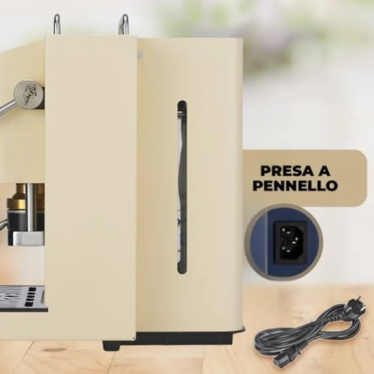 Faber Coffee Machines Kaffeepadmaschine Pro Deluxe 3.0, Chrom Espressomaschine, kompatibel mit 44 mm ESE-Pads, hygienischer Wassertank aus Glas, magnetisch abnehmbare Brühgruppe, moderne Chrom-Details mit 3D-Logo – Bild 5