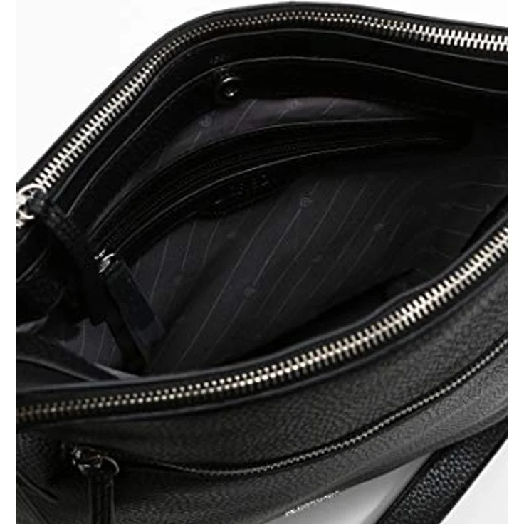 L.CREDI New Orleans Umhängetasche, 27 cm, schwarz, 100% Kunstleder, 29 cm x 8 cm x 27 cm – Bild 4
