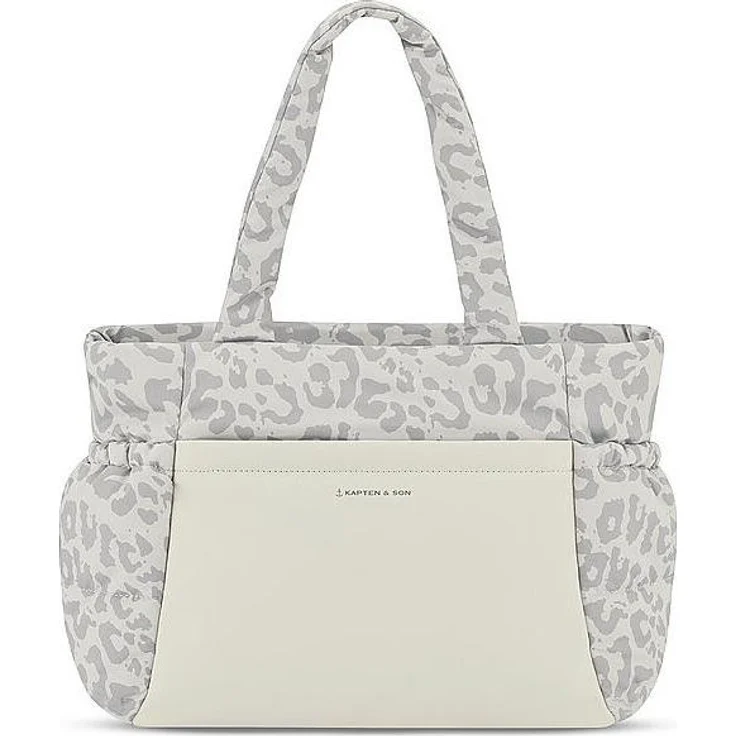 Kapten & Son HELLVI CLOUD, Damen Umhängetasche, beige, aus recyceltem PET, wasserabweisend, Platz für DIN A4 und 13 Zoll Laptop