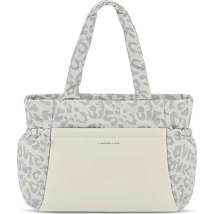 Kapten & Son HELLVI CLOUD, Damen Umhängetasche, beige, aus recyceltem PET, wasserabweisend, Platz für DIN A4 und 13 Zoll Laptop