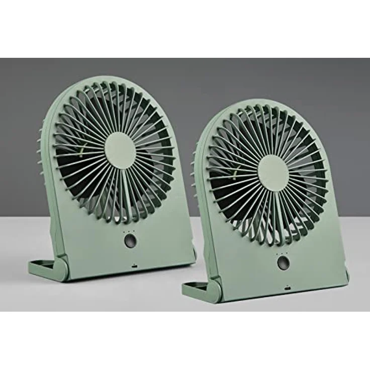Setpoint Mini Ventilatoren 2er SET, Akku mit USB-C Anschluss, 3 Geschwindigkeitsstufen, Grün, Höhe 23cm – Bild 3