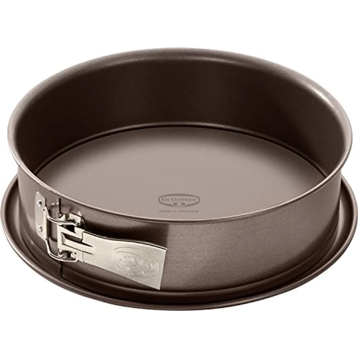 Dr. Oetker Spring--Back--Kuchenform, Ø 26 cm, der Serie Back-Edition mit le-Servierboden, runde aus Stahl mit Antihaftbeschichtung, Menge: 1 Stück, Farbe: braun – Bild 2