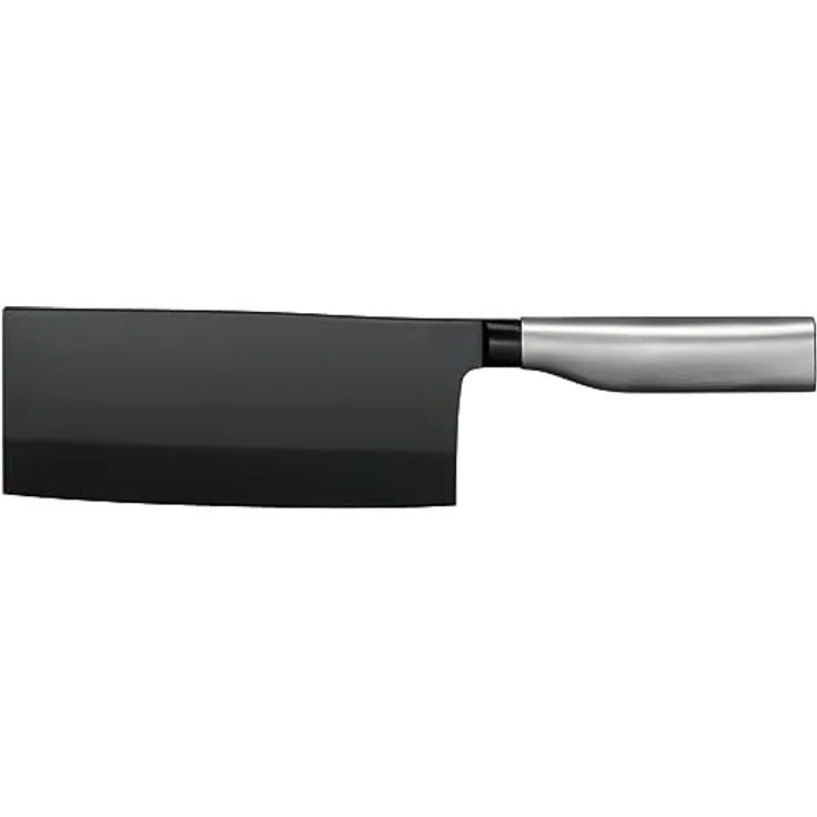 WMF Ultimate 180Black Chinesisches Kochmesser 33 cm, Made in Germany, Küchenmesser dauerhaft scharf, Diamond Cut, Klinge 18,5 cm, immerwährende Schärfe, sicherer Fingerschutz, ergonomischer Griff