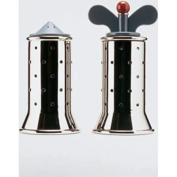 Alessi 9098 B - Design Pfeffermühle mit Rippen, Edelstahl und Thermoplastisches Harz, Schwarz – Bild 4