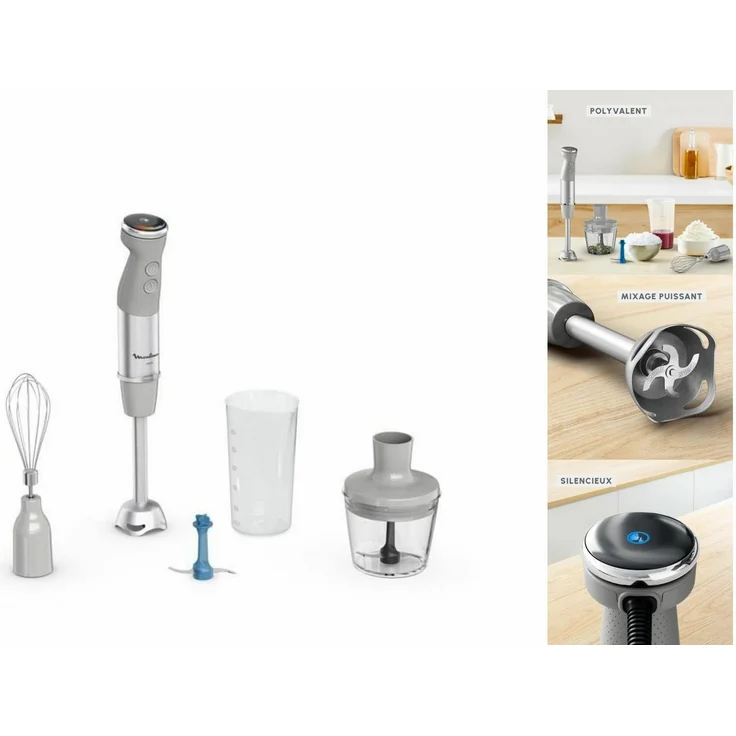 Moulinex Handrührgerät DD67EB10 1000 W Grau, 20 Geschwindigkeitsstufen – Bild 1