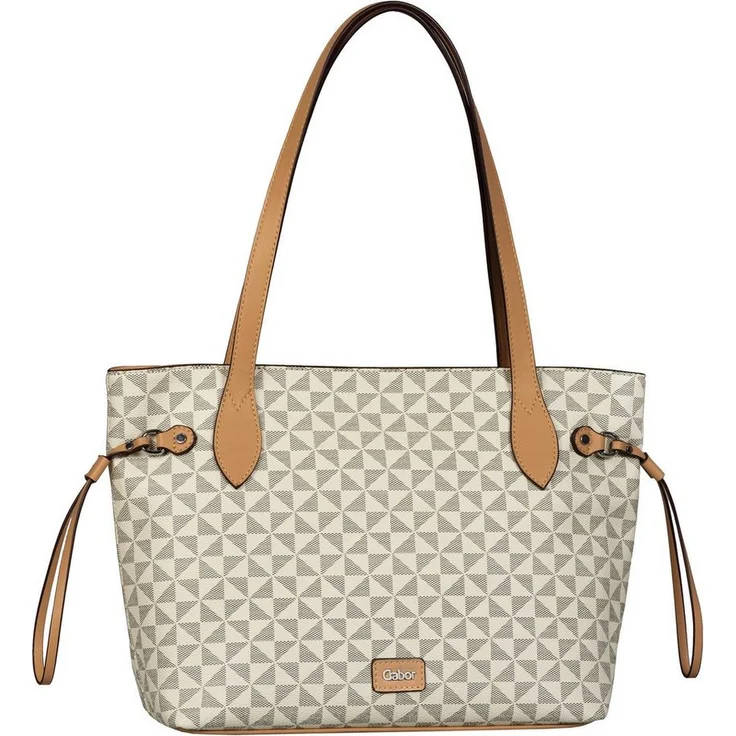 Gabor Shopper Barina, aus Lederimitat mit charakteristischem All-Over-Druck und Metall Logo, schwarz – Bild 1