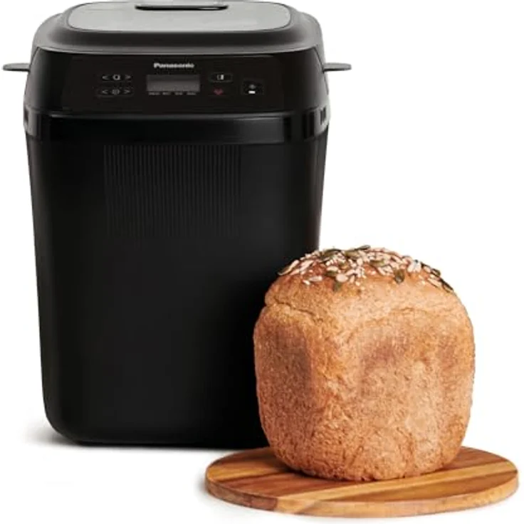 Panasonic SD-PN100KXE Brotbackautomat, Kunststoff, 400 Grams, Schwarz - TÄGLICH FRISCHES BROT | DUALE TEMPERATURSENSOREN | HANDWERKLICHES KNETEN | NACHHALTIGES BACKEN | 18 AUTOMATIKPROGRAMME | GLUTENFREIES BACKEN – Bild 1