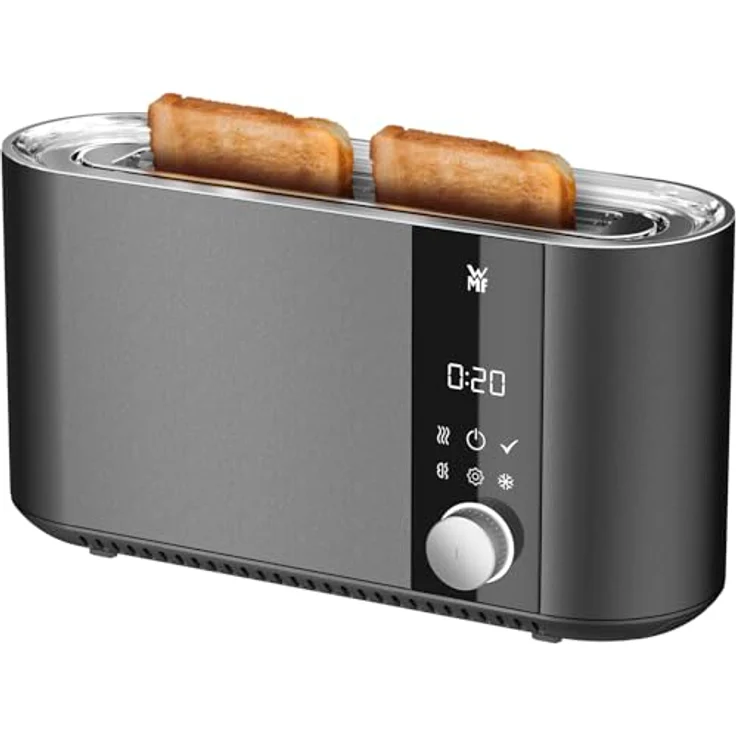 WMF Master Toaster Langschlitz, motorisiert, 2 Scheiben, XXL-Toast, automatische Brotzentrierung, 980 W, Edelstahl Matt, Touch Bedienfeld, Check-Up Funktion, LED-Lichtleiste – Bild 5